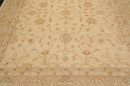 8'3" x 9'8" Hand Knotted 100% Wool Peshawar Traditional Oriental Area Rug Beige