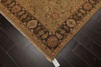 5'11" x 9' Hand Knotted 100% Wool Reversible Flat Pile Area Rug Champaign