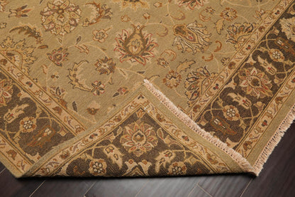 5'11" x 9' Hand Knotted 100% Wool Reversible Flat Pile Area Rug Champaign