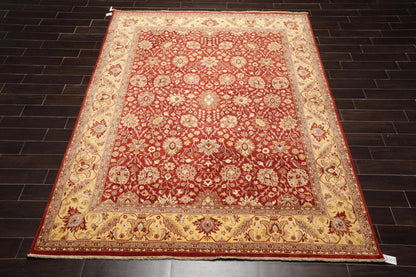 8' x 10'3'' Hand Knotted 100% Wool Peshawar Traditional Area Rug Rusty Red