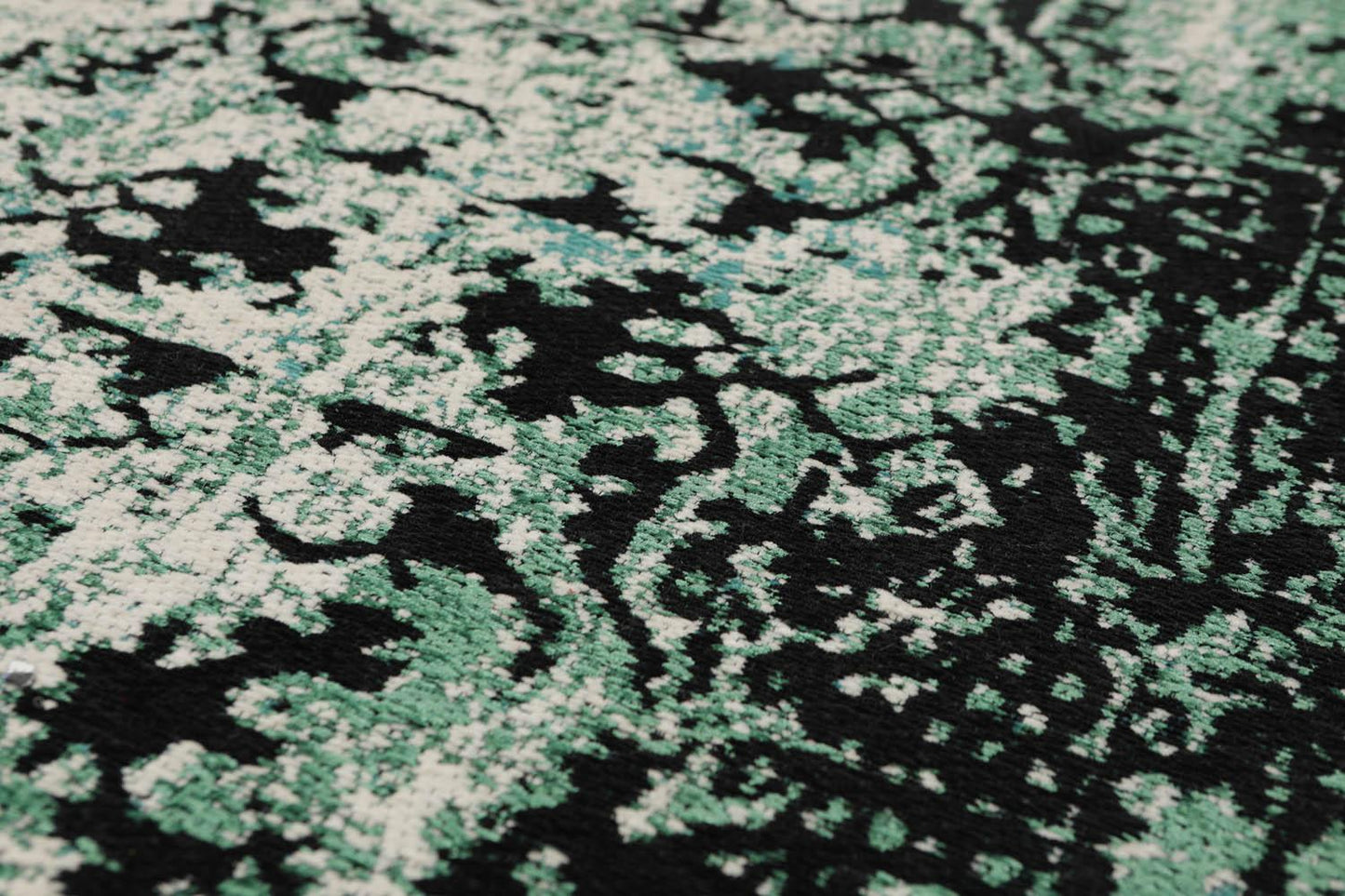 5'2" x 7'4" Handmade Erased Pattern Flatweave Area Rug Contemporary Aqua