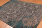 5'6" x 7'10" Handmade Erased Pattern Flatweave Area Rug Contemporary Chocolate