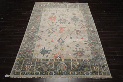 Multi Sizes LoomBloom Muted Turkish Oushak Hand Knotted Wool Area Rug Gray, Beige Color