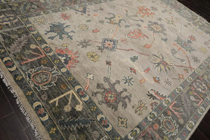 Multi Sizes LoomBloom Muted Turkish Oushak Hand Knotted Wool Area Rug Gray, Beige Color