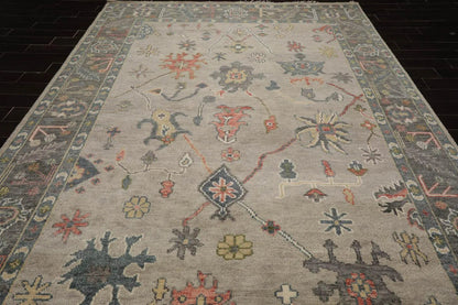Multi Sizes LoomBloom Muted Turkish Oushak Hand Knotted Wool Area Rug Gray, Beige Color