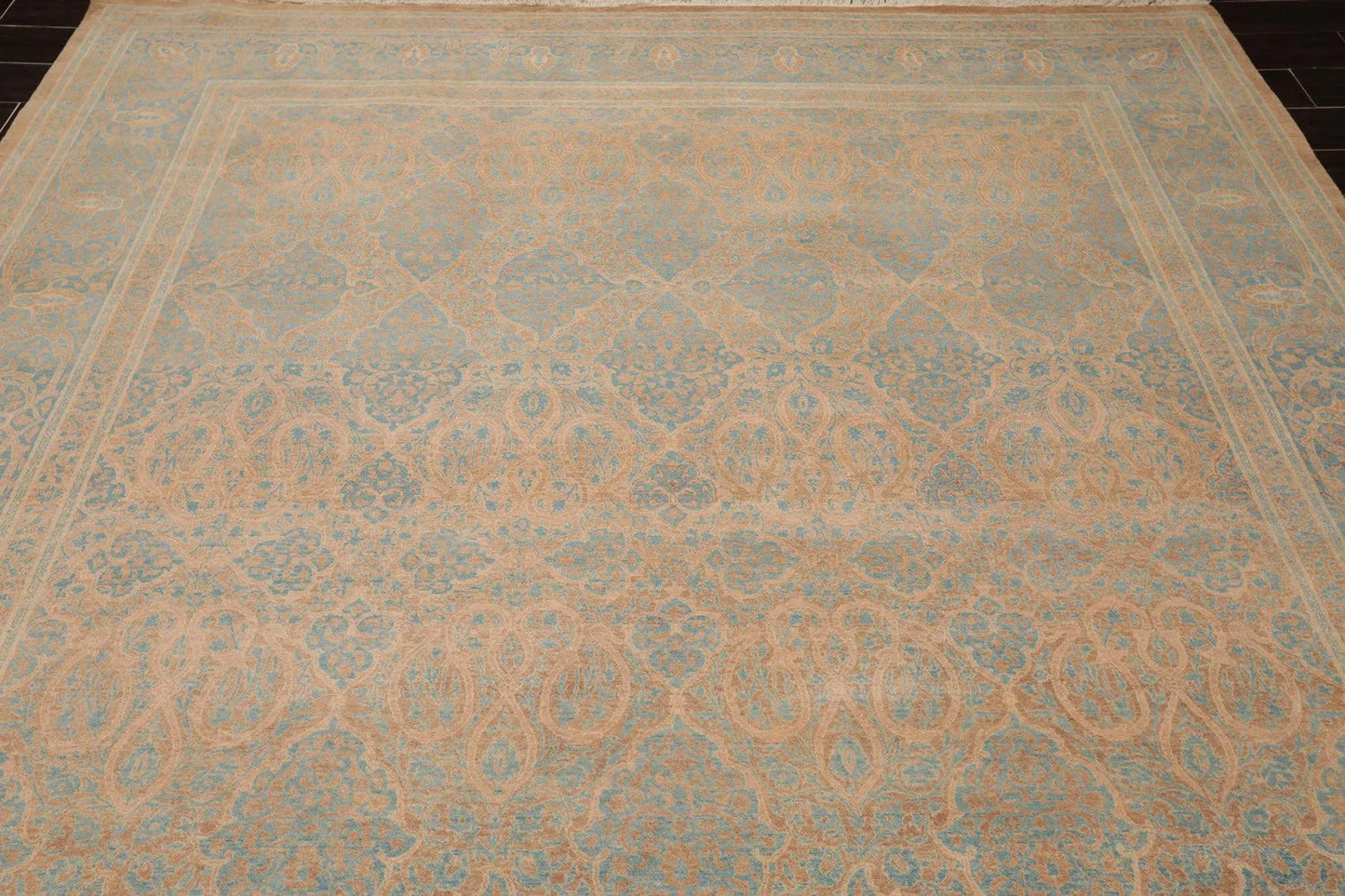8'1'' x 10' Hand Knotted 100% Wool Pak-Parsian 16/18 300 KPSI Area Rug Blue Tan