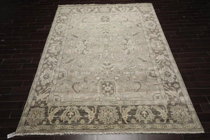 Multi Sizes LoomBloom Muted Turkish Oushak Hand Knotted Wool Traditional Area Rug Gray, Beige Color