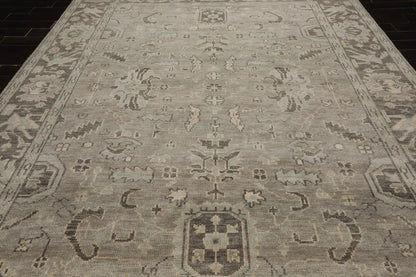 Multi Sizes LoomBloom Muted Turkish Oushak Hand Knotted Wool Traditional Area Rug Gray, Beige Color