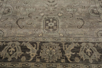 Multi Sizes LoomBloom Muted Turkish Oushak Hand Knotted Wool Traditional Area Rug Gray, Beige Color