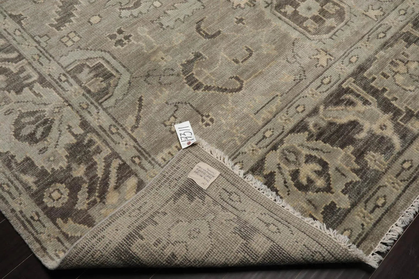 Multi Sizes LoomBloom Muted Turkish Oushak Hand Knotted Wool Traditional Area Rug Gray, Beige Color