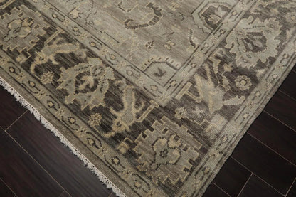 Multi Sizes LoomBloom Muted Turkish Oushak Hand Knotted Wool Traditional Area Rug Gray, Beige Color