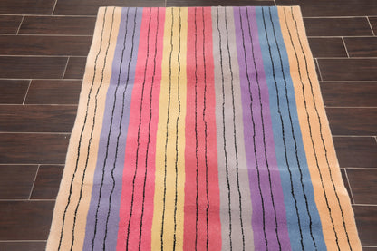 3'6" x 5'6" Handmade 100% Wool Traditional Oriental Area Rug Modern Gray