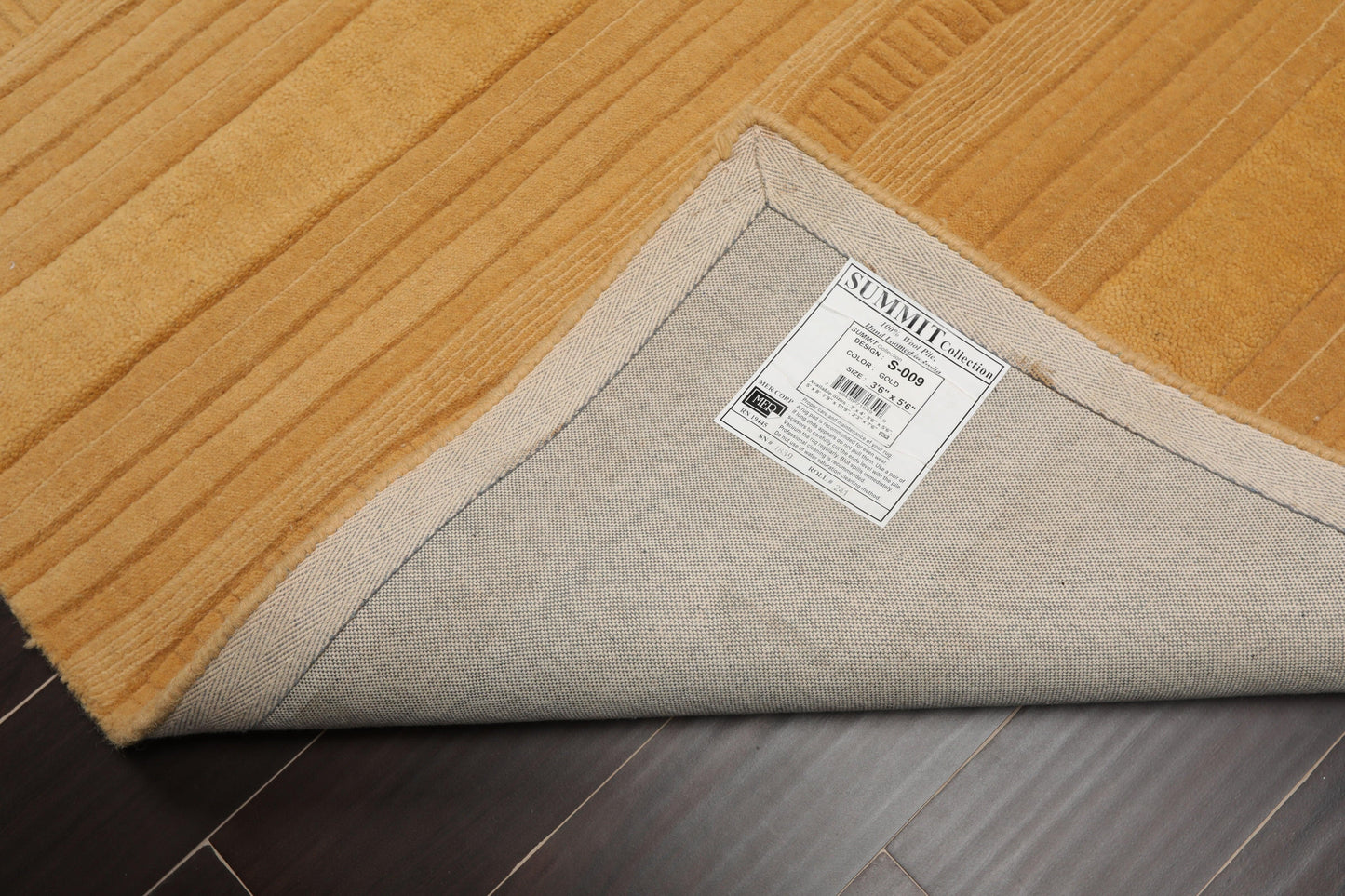 3'6" x 5'6" Contemporary Handmade 100% Wool Traditional Oriental Area Rug Gold