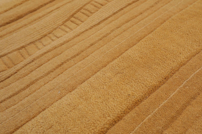 3'6" x 5'6" Contemporary Handmade 100% Wool Traditional Oriental Area Rug Gold