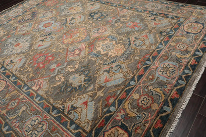 Multi Sizes LoomBloom Muted Turkish Oushak Hand Knotted Arts & Craft Wool Traditional Area Rug Mossy Gray Color