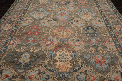 Multi Sizes LoomBloom Muted Turkish Oushak Hand Knotted Arts & Craft Wool Traditional Area Rug Mossy Gray Color