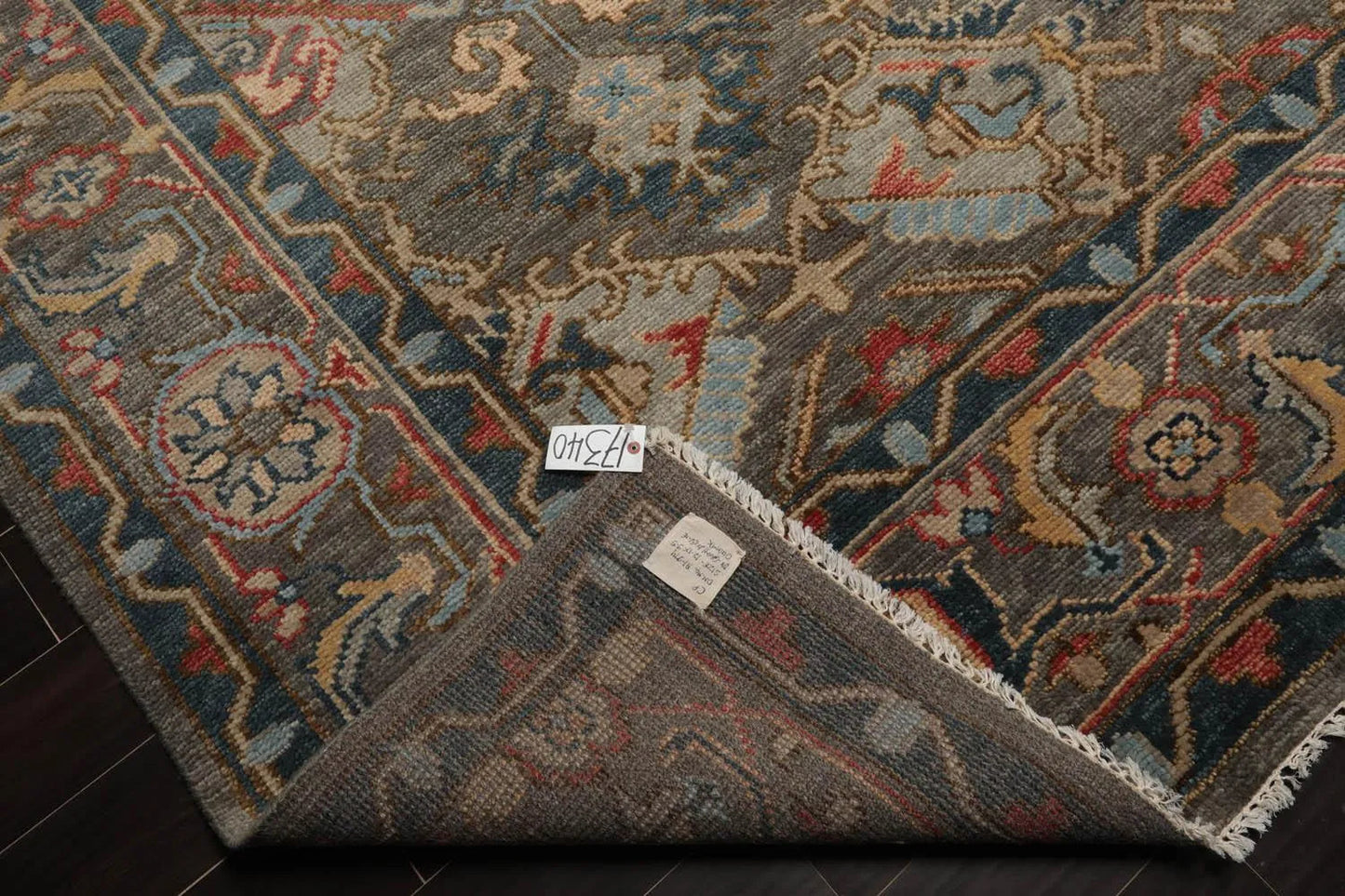 Multi Sizes LoomBloom Muted Turkish Oushak Hand Knotted Arts & Craft Wool Traditional Area Rug Mossy Gray Color
