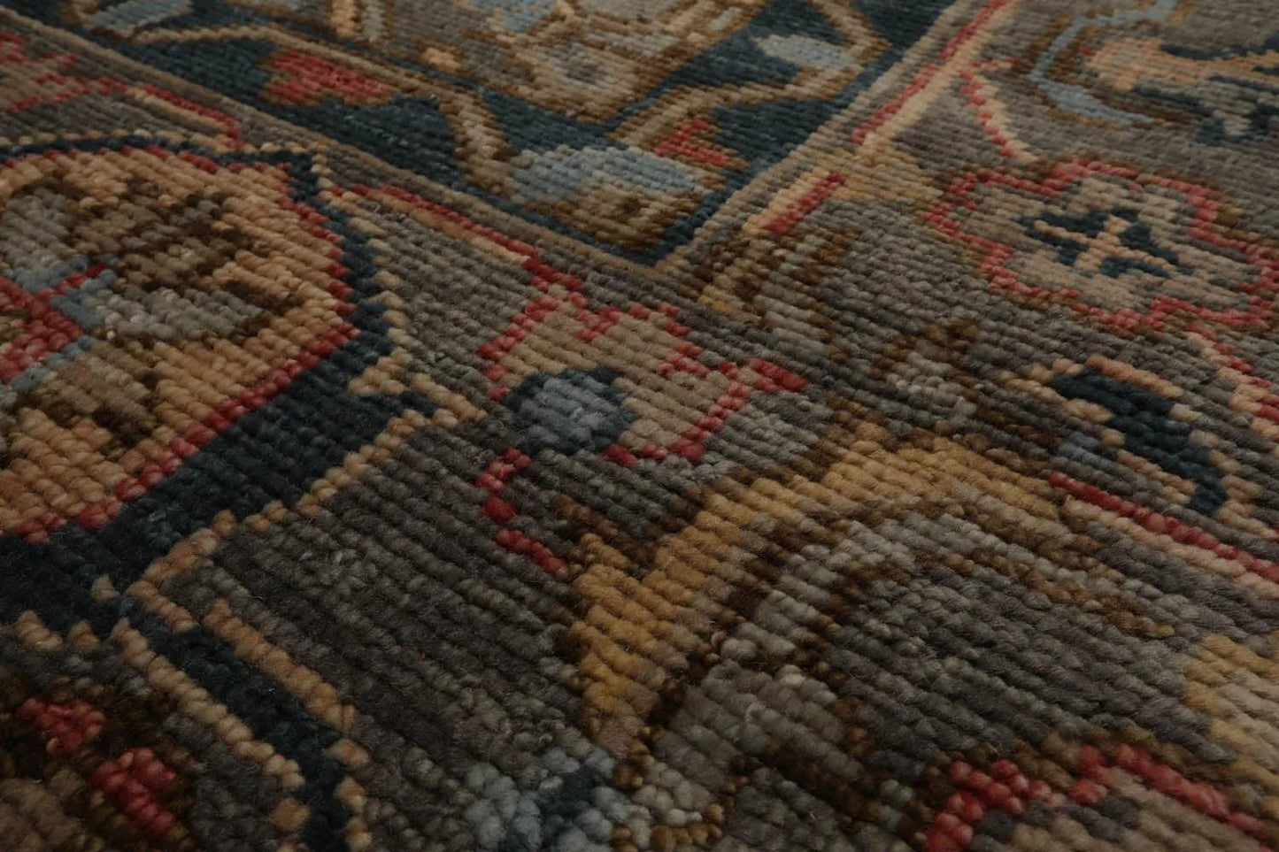 Multi Sizes LoomBloom Muted Turkish Oushak Hand Knotted Arts & Craft Wool Traditional Area Rug Mossy Gray Color