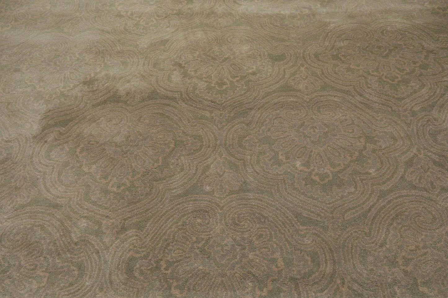 8' x 11' Handmade 100% Wool Transitional Oriental Area Rug Mint, Gray