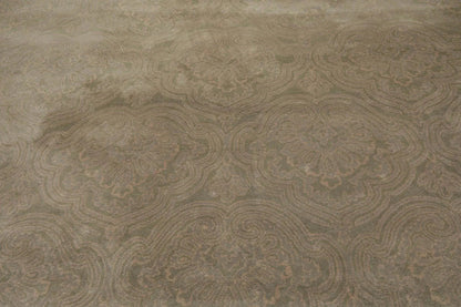 8' x 11' Handmade 100% Wool Transitional Oriental Area Rug Mint, Gray