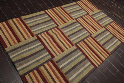 5' x 8' Liz Clairbourne Handmade 100% Wool Oriental Area Rug 5x8 Gray