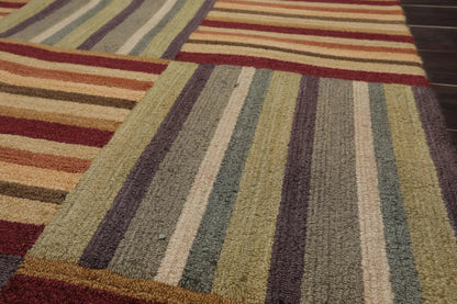 5' x 8' Liz Clairbourne Handmade 100% Wool Oriental Area Rug 5x8 Gray