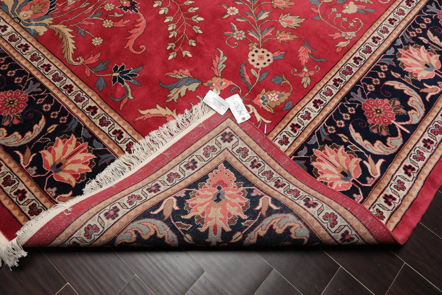 11' x 17' Palace Hand Knotted 100% Wool Romanian Saroukk 150 KPSI Area Rug Rose