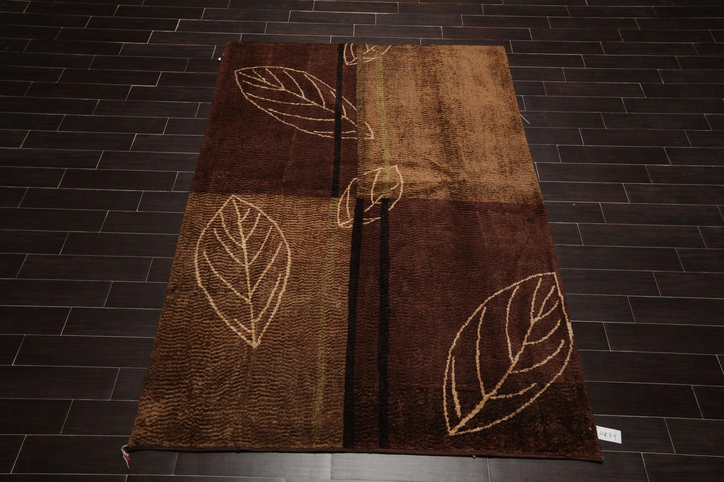 6'1" x 8'11" Hand Knotted Wool Authentic Turkish Modern Oriental Area Rug Brown