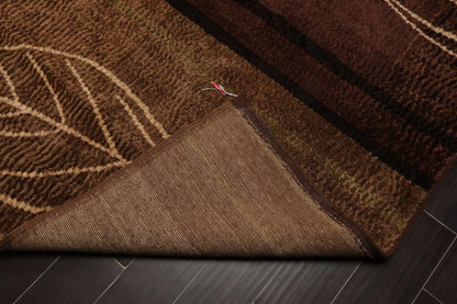 6'1" x 8'11" Hand Knotted Wool Authentic Turkish Modern Oriental Area Rug Brown
