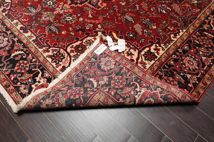 10x14 Rusty Red Hand Knotted 100% Wool Authentic Herizz Persian Oriental Area Rug