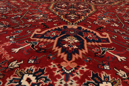 10x14 Rusty Red Hand Knotted 100% Wool Authentic Herizz Persian Oriental Area Rug