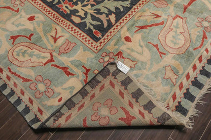 10x14 Black, Pale Aqua Hand Knotted Turkish Oushak 100% Wool Traditional Oriental Area Rug
