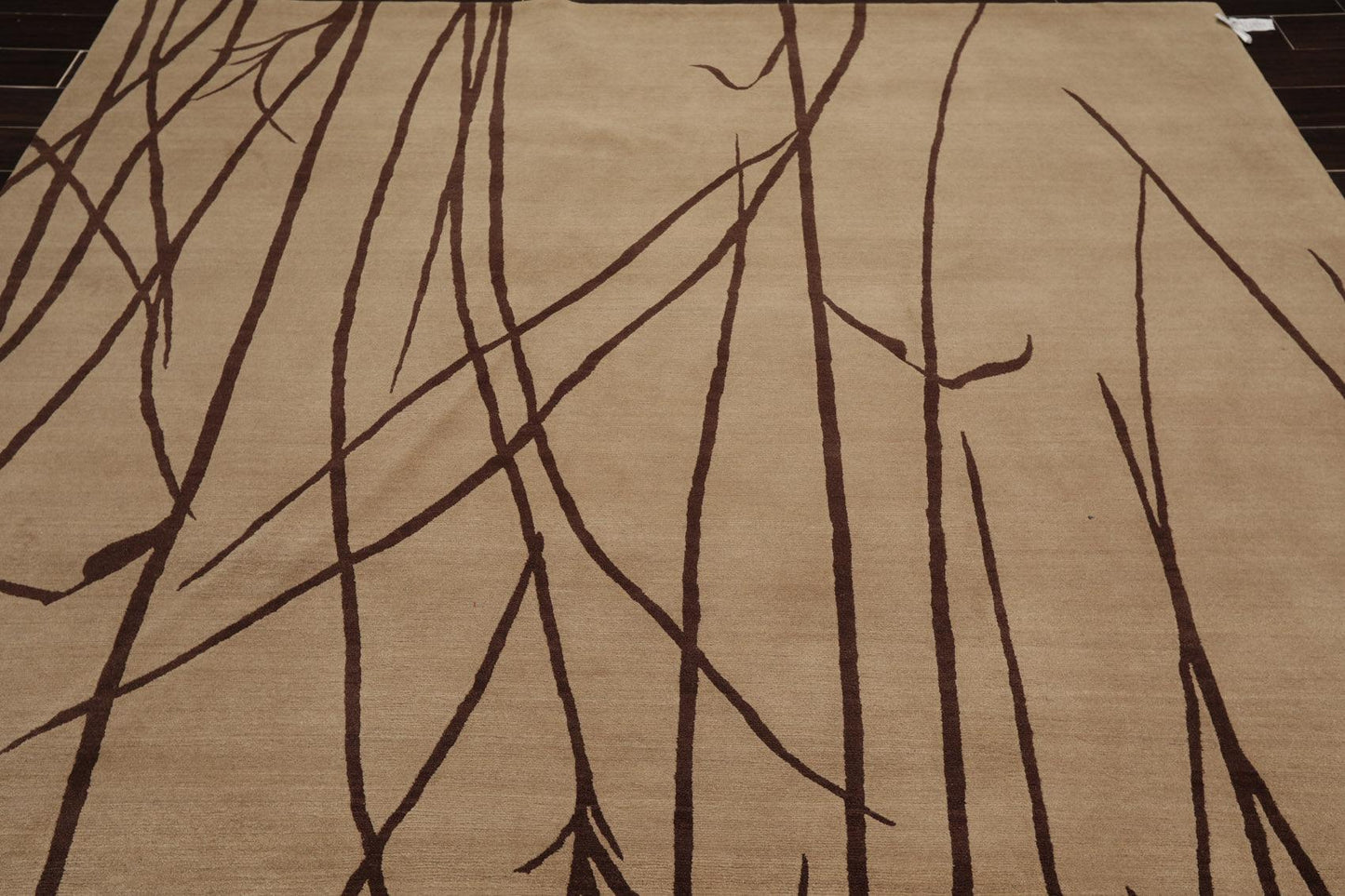 8' x 9'10" Hand Knotted Tibetan 100% Wool bamboo Modern Oriental Area Rug Camel