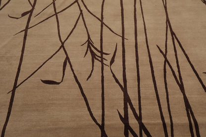 8' x 9'10" Hand Knotted Tibetan 100% Wool bamboo Modern Oriental Area Rug Camel