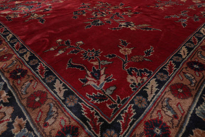 14'x24'11" Burgundy Vintage Saroukk Palace Hand Knotted 100% Wool Oriental Area Rug