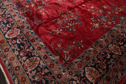 14'x24'11" Burgundy Vintage Saroukk Palace Hand Knotted 100% Wool Oriental Area Rug