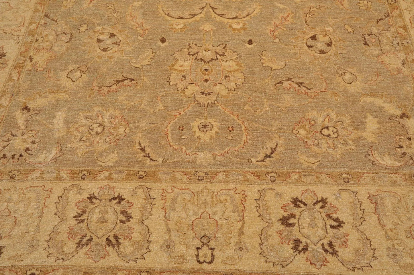 9' x 11'1'' Hand Knotted 100% Wool Peshawar Traditional Oriental Area Rug Gray