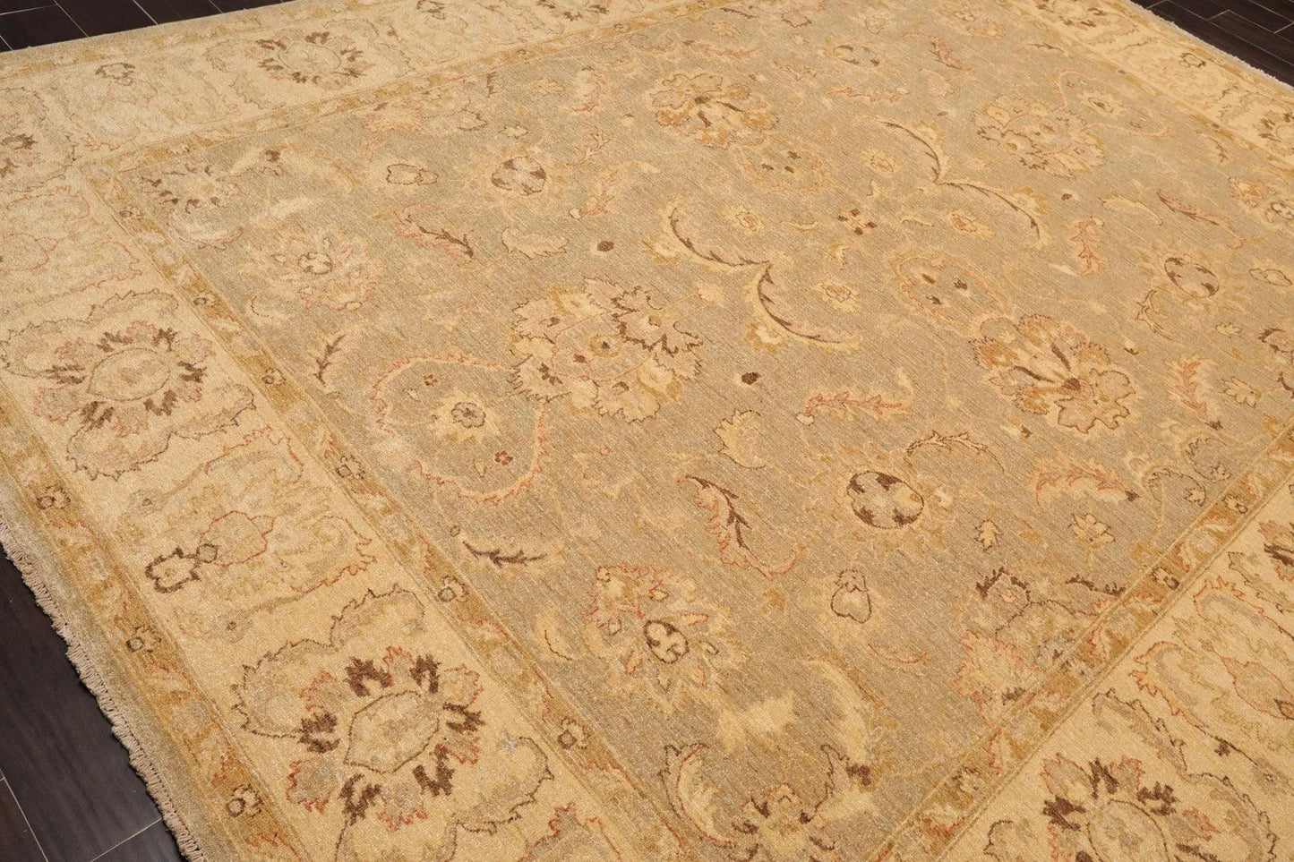 9' x 11'1'' Hand Knotted 100% Wool Peshawar Traditional Oriental Area Rug Gray