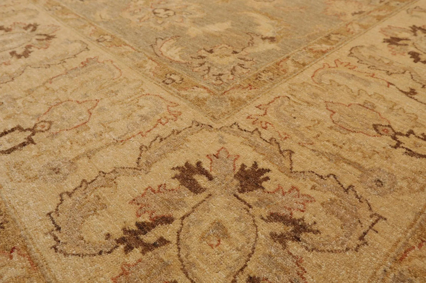 9' x 11'1'' Hand Knotted 100% Wool Peshawar Traditional Oriental Area Rug Gray