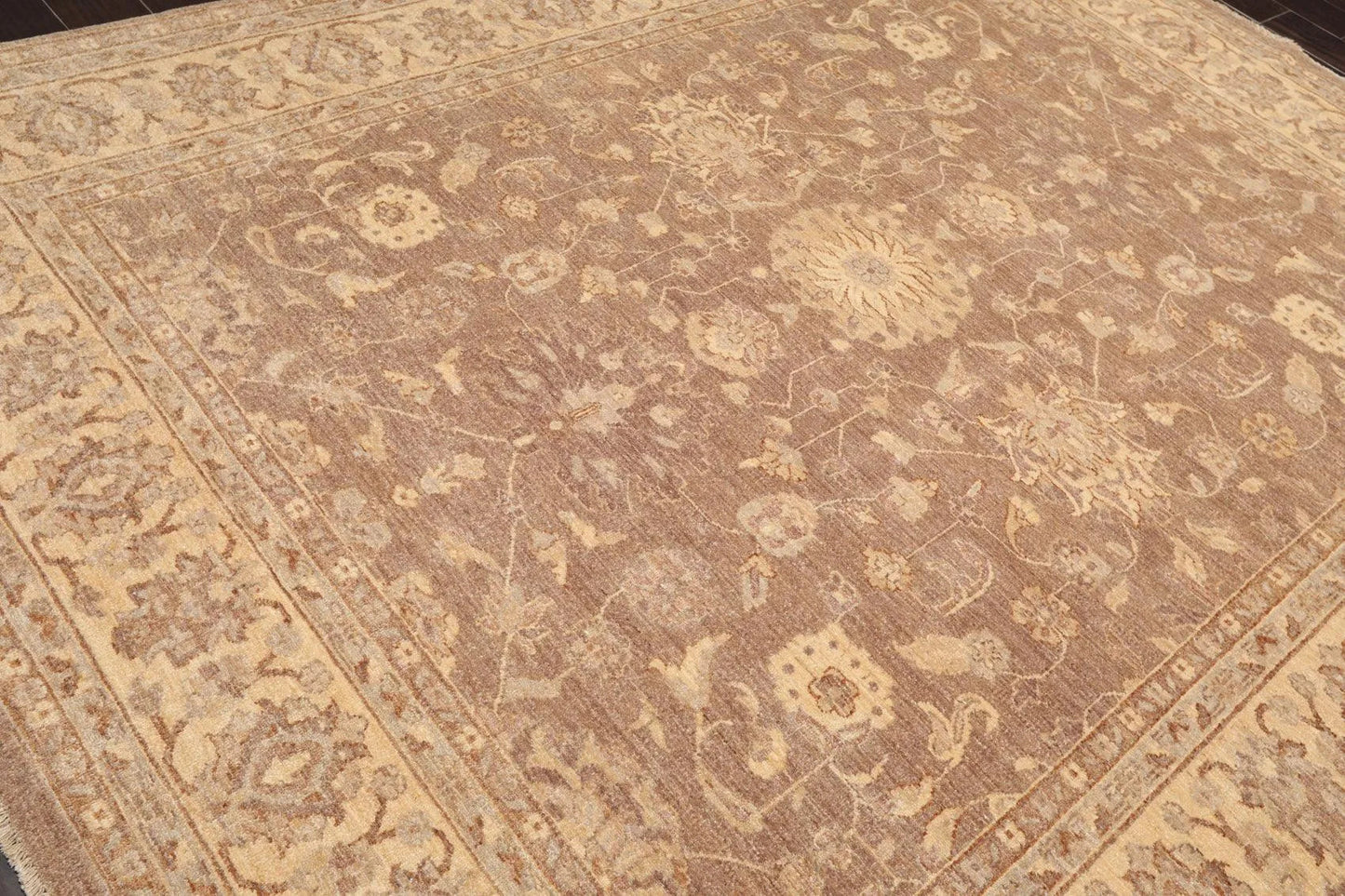 8' x 10'2'' Hand Knotted 100% Wool Peshawar Traditional Oriental Area Rug Brown