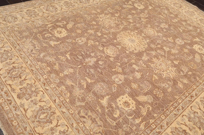 8' x 10'2'' Hand Knotted 100% Wool Peshawar Traditional Oriental Area Rug Brown