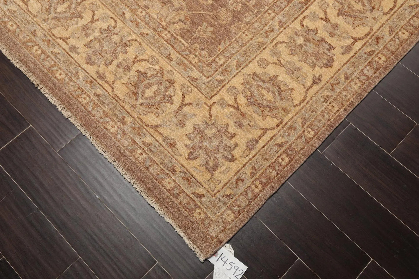 8' x 10'2'' Hand Knotted 100% Wool Peshawar Traditional Oriental Area Rug Brown
