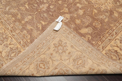 8' x 10'2'' Hand Knotted 100% Wool Peshawar Traditional Oriental Area Rug Brown