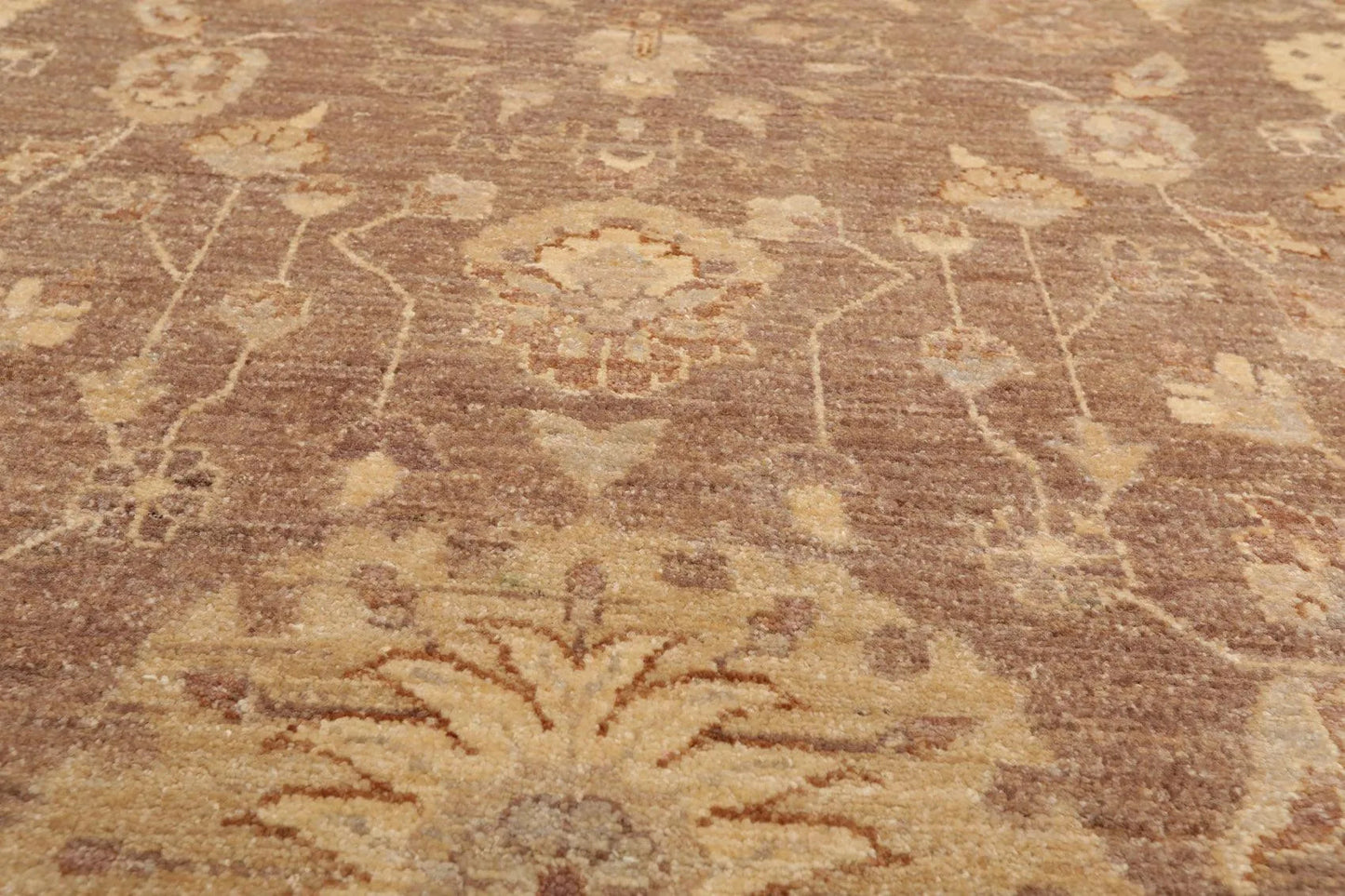 8' x 10'2'' Hand Knotted 100% Wool Peshawar Traditional Oriental Area Rug Brown
