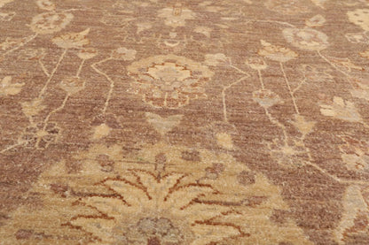 8' x 10'2'' Hand Knotted 100% Wool Peshawar Traditional Oriental Area Rug Brown