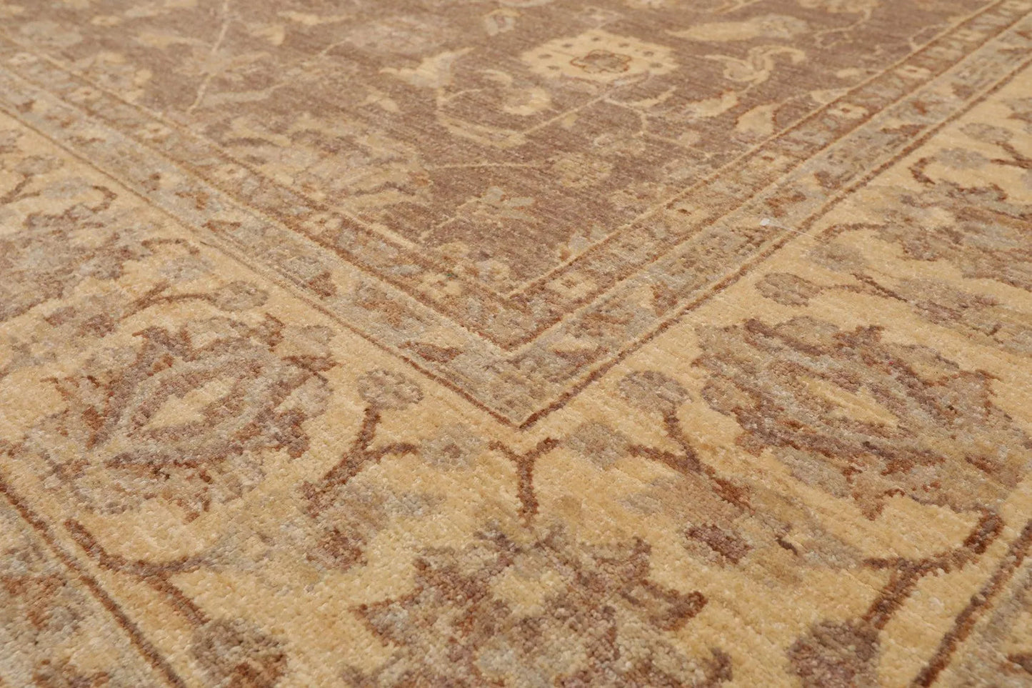 8' x 10'2'' Hand Knotted 100% Wool Peshawar Traditional Oriental Area Rug Brown
