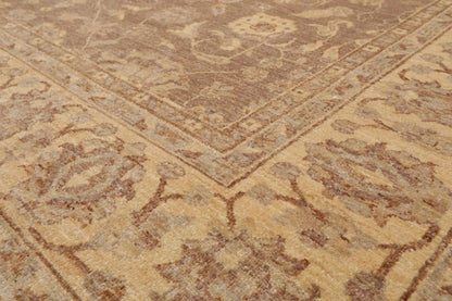 8' x 10'2'' Hand Knotted 100% Wool Peshawar Traditional Oriental Area Rug Brown
