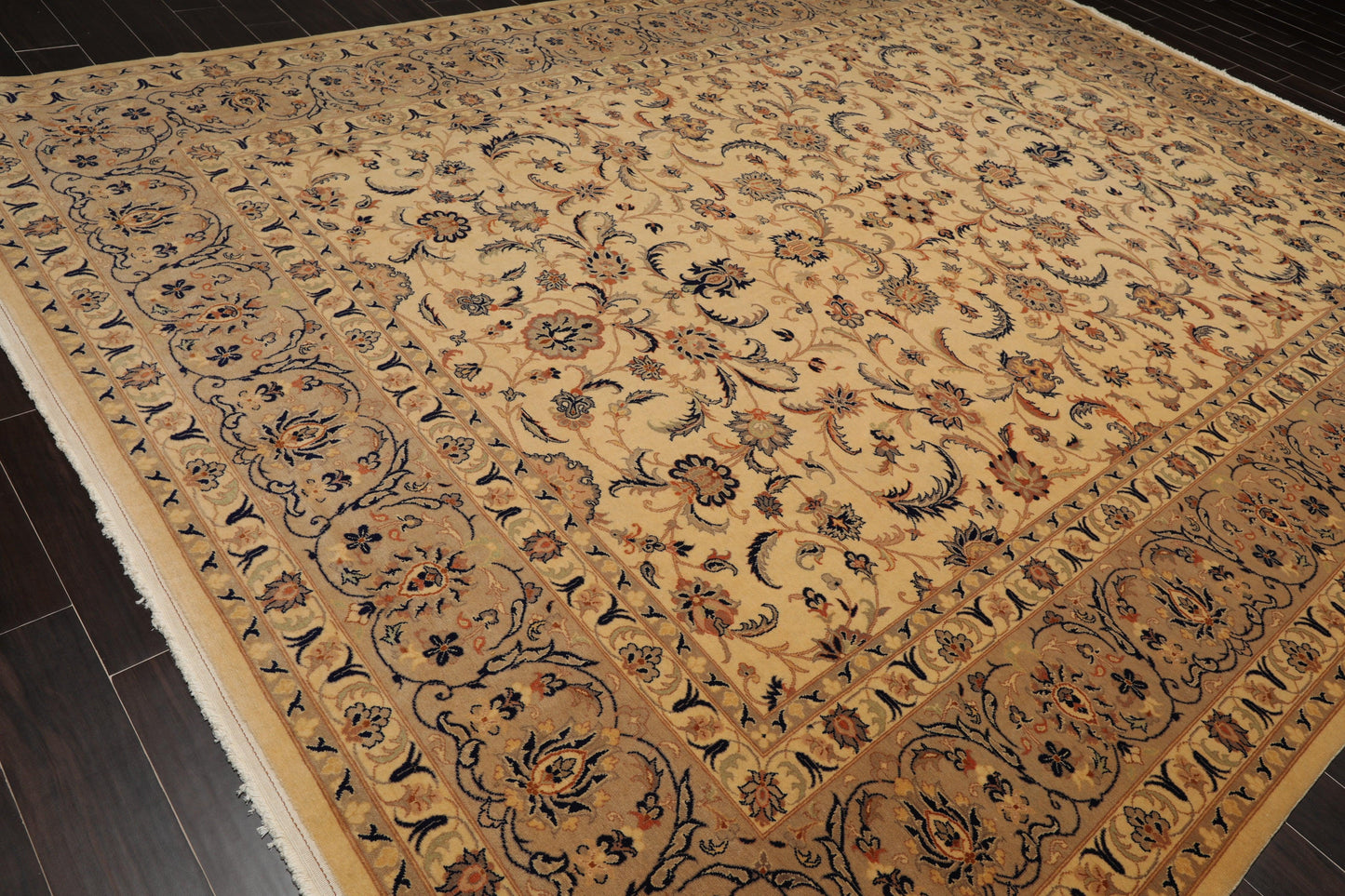 9'11" x 13'5" Hand Knotted Wool 250 KPSI Pak-Persian Area Rug Warm Beige