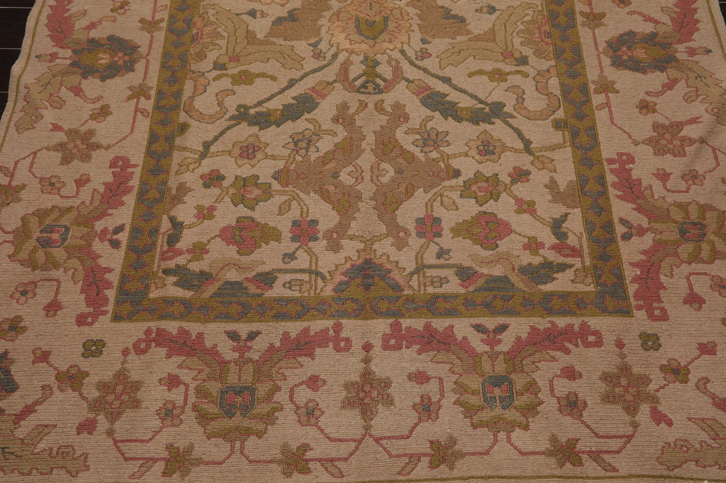 5'9" x 8'9" Hand Knotted Reversible 100% Wool Tibetan Area Rug Tan