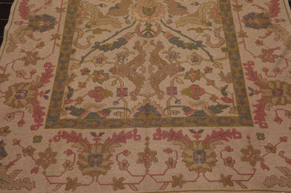 5'9" x 8'9" Hand Knotted Reversible 100% Wool Tibetan Area Rug Tan